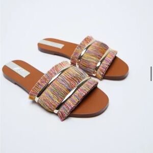 Zara Multicolor Women's Slide Sandals